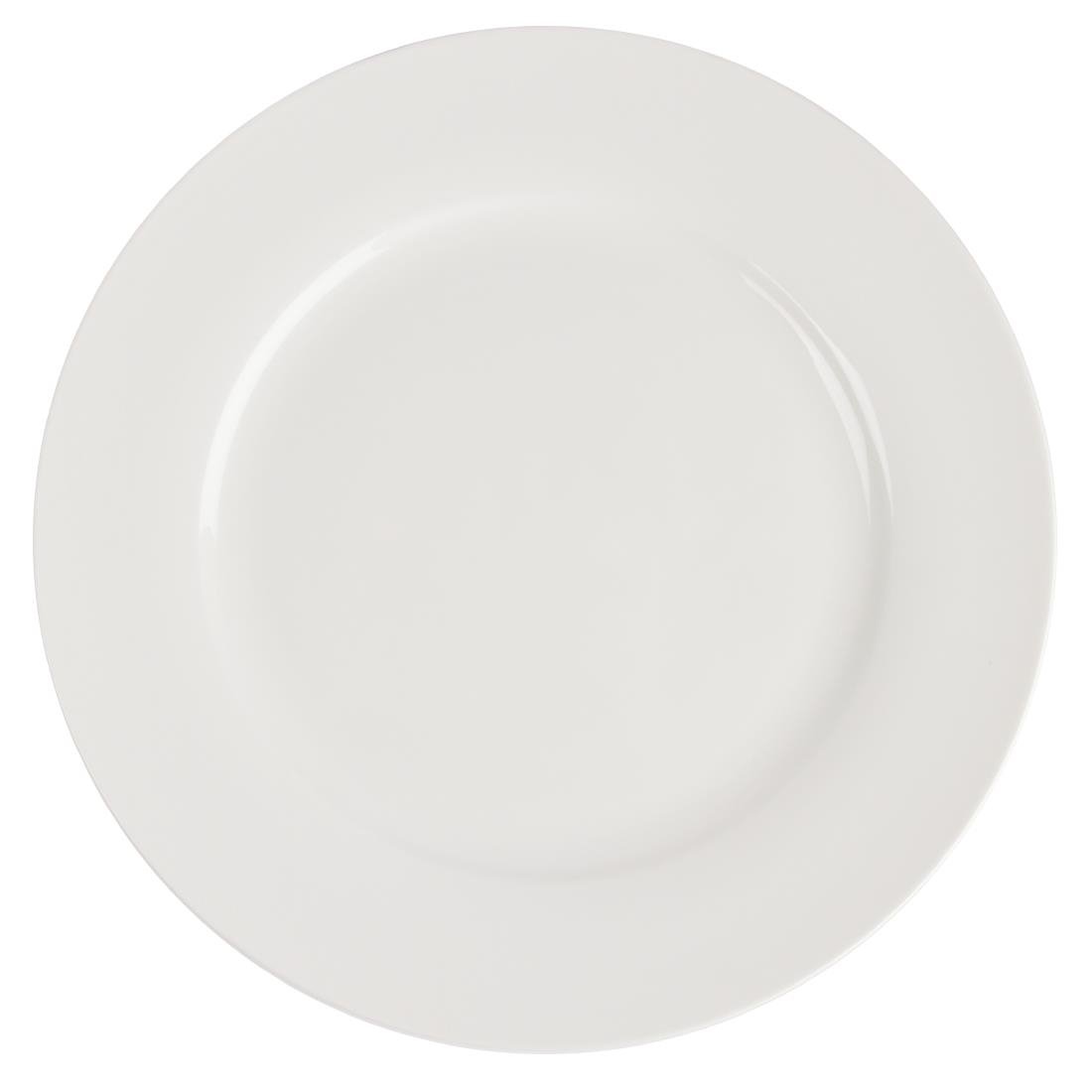 Olympia Lumina Wide Rim Round Plates 270mm (4 Pack) - CD625