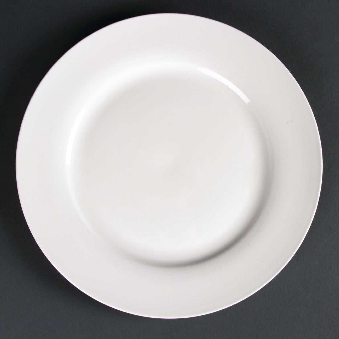 Olympia Lumina Wide Rim Round Plates 270mm (4 Pack) - CD625