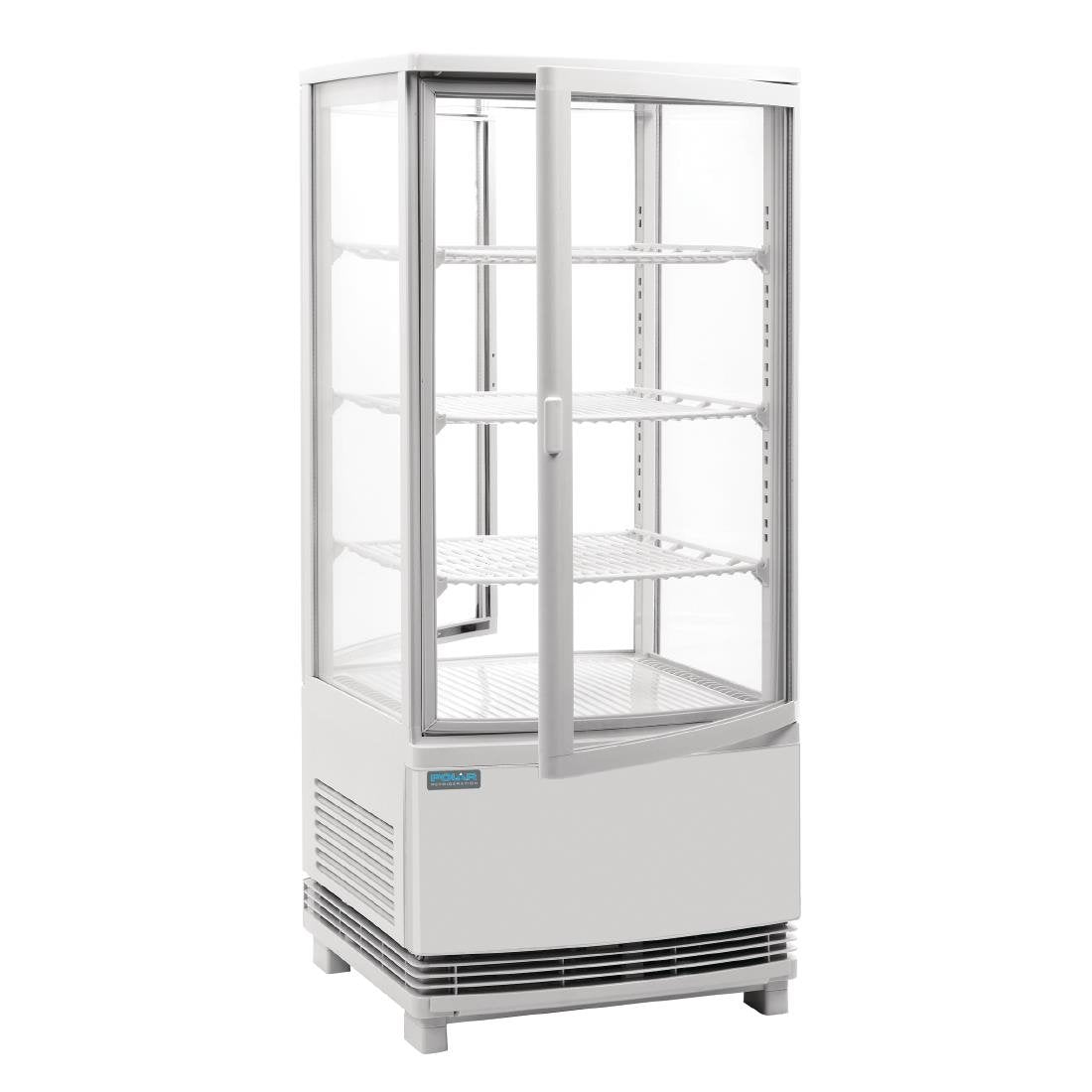 Polar C-Series Energy Efficient Curved Door Display Fridge White - 86Ltr - CX576-A