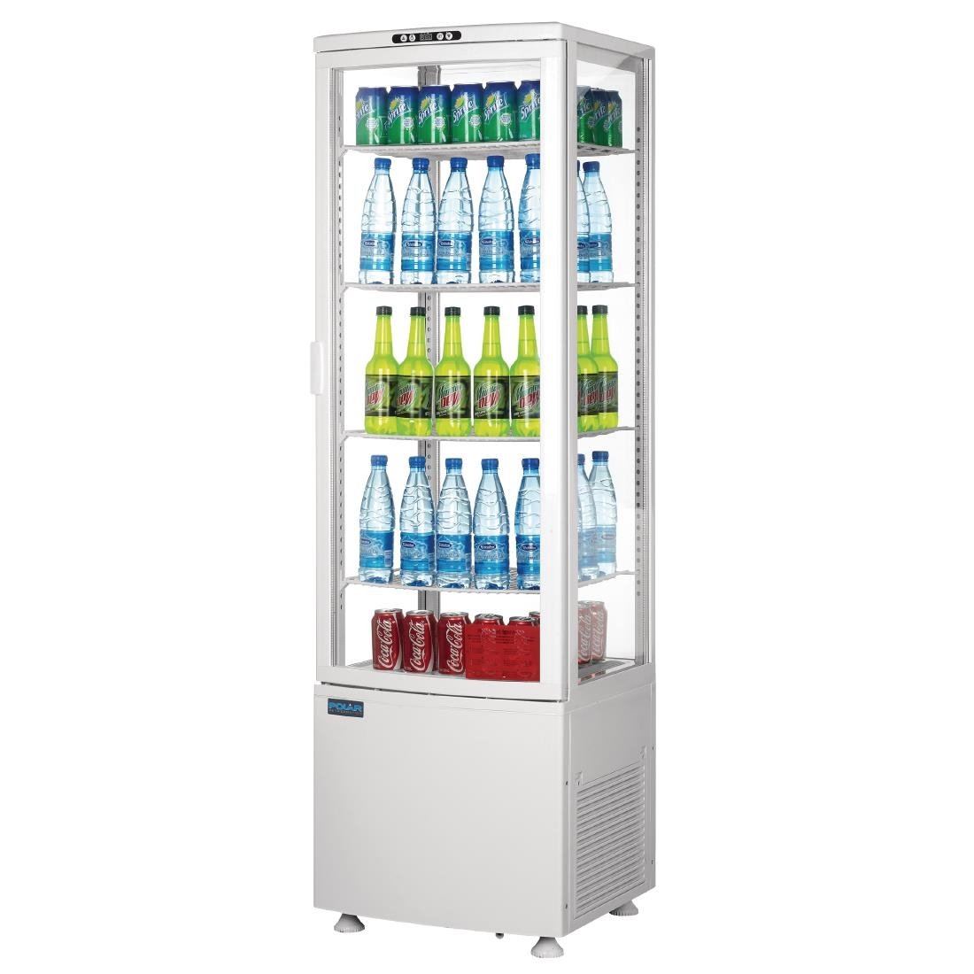Polar C-Series Energy Efficient Curved Door Display Fridge White - 235Ltr - CX575-A