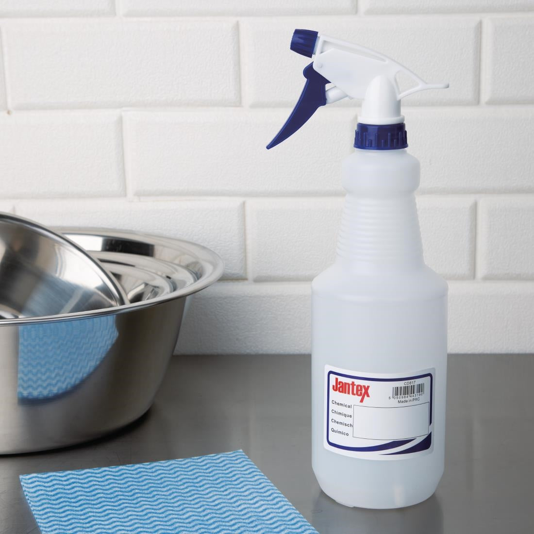 Jantex Colour Coded Spray Bottles Blue 750ml - CD817