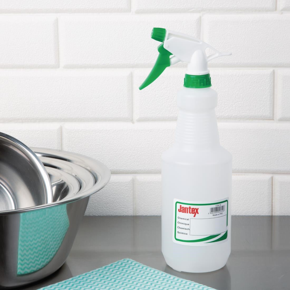 Jantex Colour Coded Spray Bottles Green 750ml - CD818