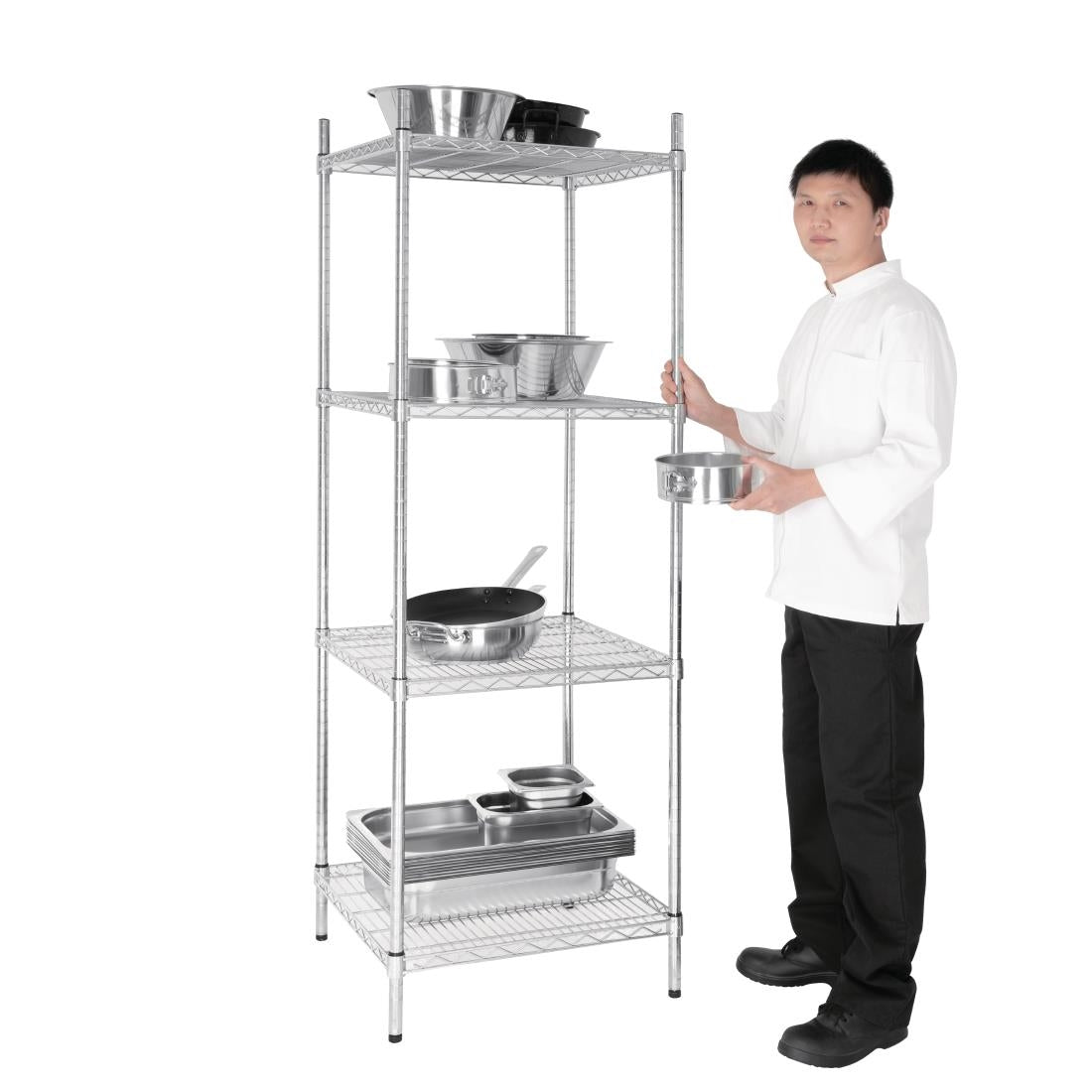 Vogue 4 Tier Wire Shelving Kit 610x610mm - U884