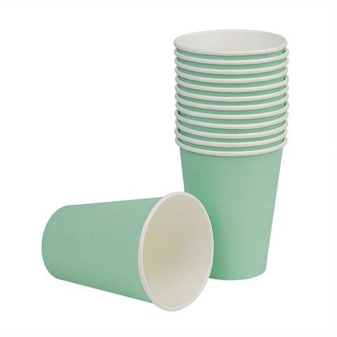 Fiesta Recyclable Takeaway Coffee Cups Single Wall Turquoise 340ml (Pack of 50) - GP401