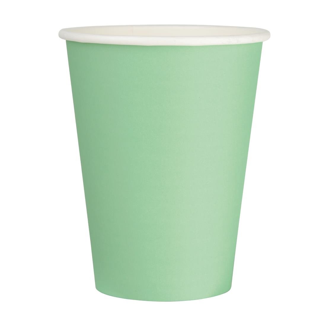 Fiesta Recyclable Takeaway Coffee Cups Single Wall Turquoise 340ml (Pack of 1000) - GP404