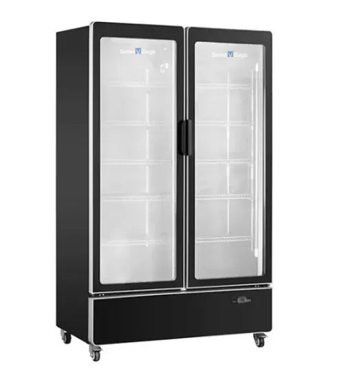 Snow Village Double Glass Door Display Fridge LC-1200FXC