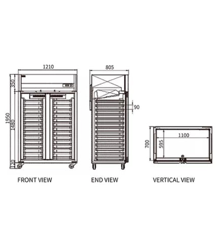Snow Village Stainless Steel Double Door Tray Freezer CFD-40D2F-K