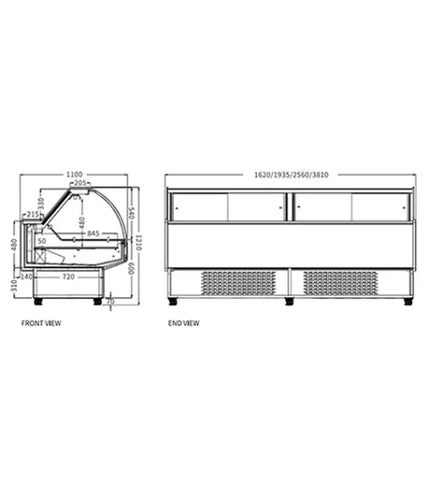 Snow Village Chilled Display Cabinet For Deli XC-ZSY-19