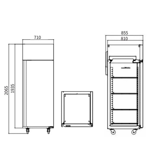 Snow Village Stainless Steel Single Door Freezer GNF710L1