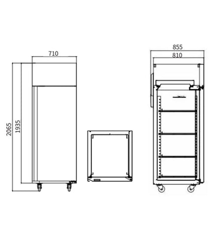 Snow Village Stainless Steel Single Door Fridge GNR710L1