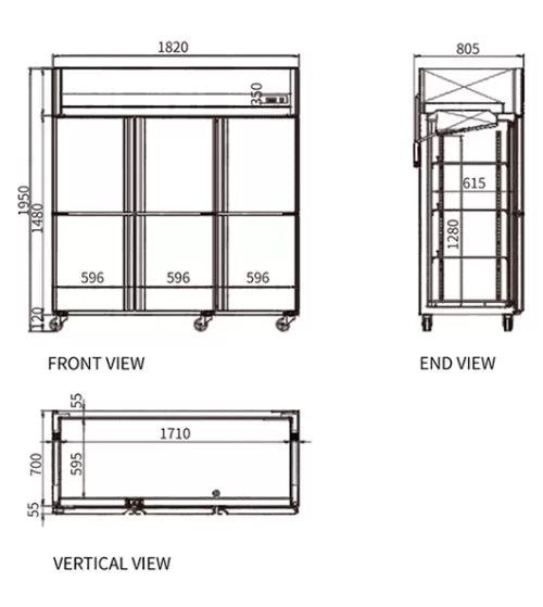 Snow Village Stainless Steel Six Door Freezer CFD-60D6F
