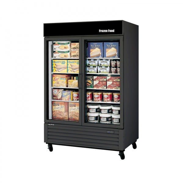 Skipio Ice Cream 2 Glass Door Freezer - 1382mmW SGF-49