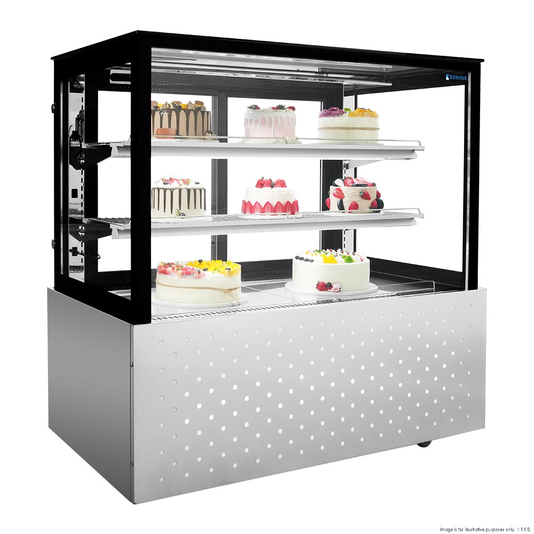 Bonvue Chilled Cake Showcase Food Display SG120FA-2XB