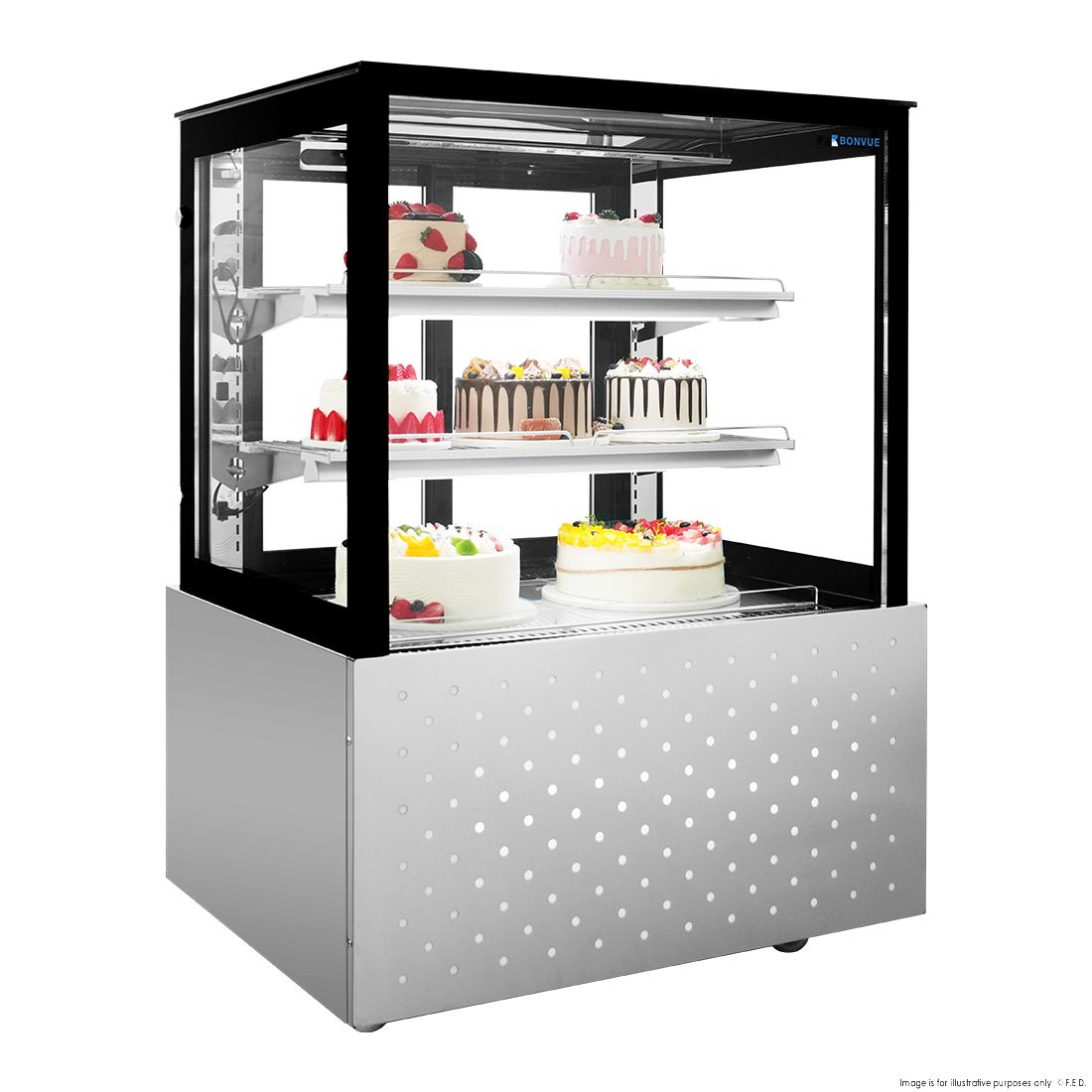 Bonvue Chilled Cake Showcase Food Display SG090FA-2XB