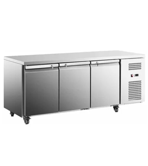 Snow Village Stainless Steel Triple Door Workbench Freezer GNF1820T3