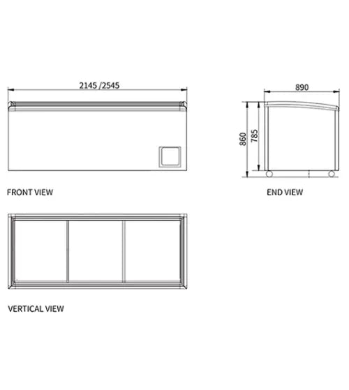 Snow Village Modular Supermarket Island Freezer CQS-21L