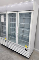 Thermaster 1000L Two Glass Door Colourbond Upright Drink Fridge White LG-1000P