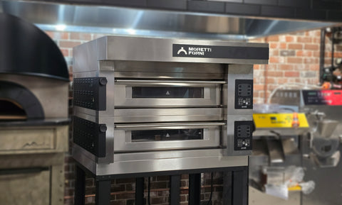 Moretti Forni serieS Double Deck Bakery Oven on Stand - 12 x 60x40cm Tray - COMP S125E/2A/S