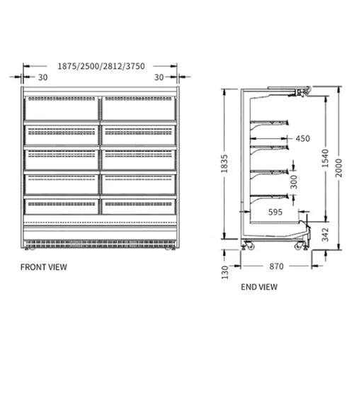 Snow Village Supermarket Vertical Display Chiller XC-CLF-19/870