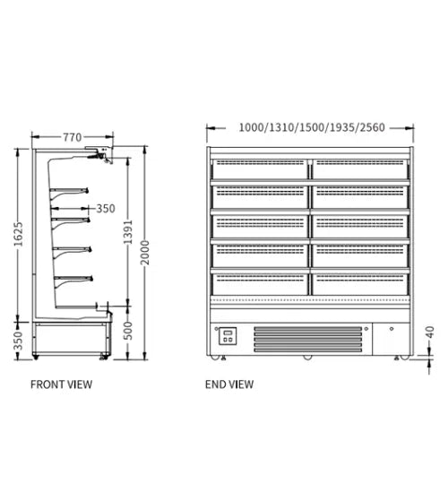 Snow Village Supermarket Vertical Display Chiller XC-ZL-19-A/770