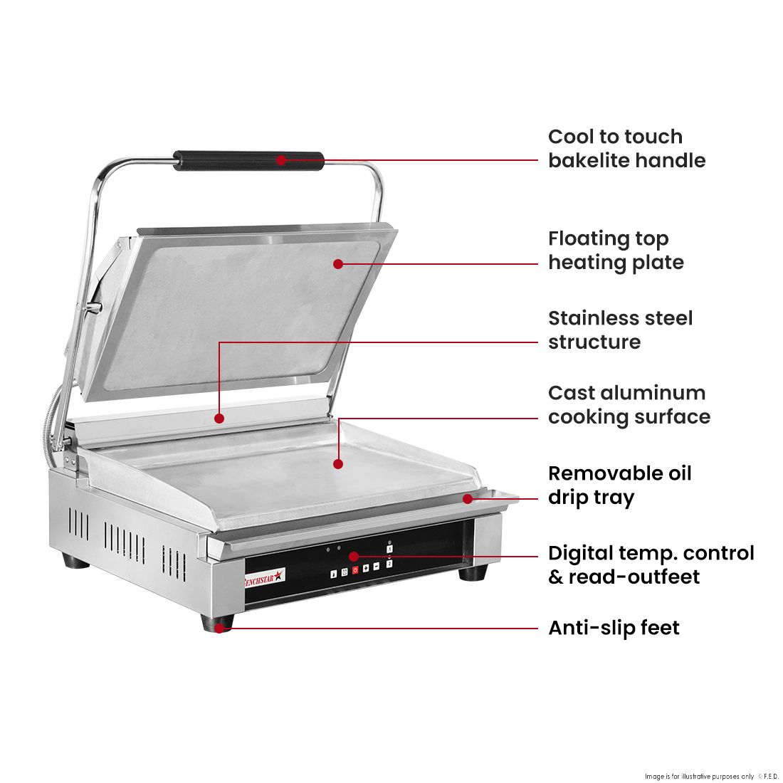 Benchstar Electric Sandwhich Press Grill Station GH-819