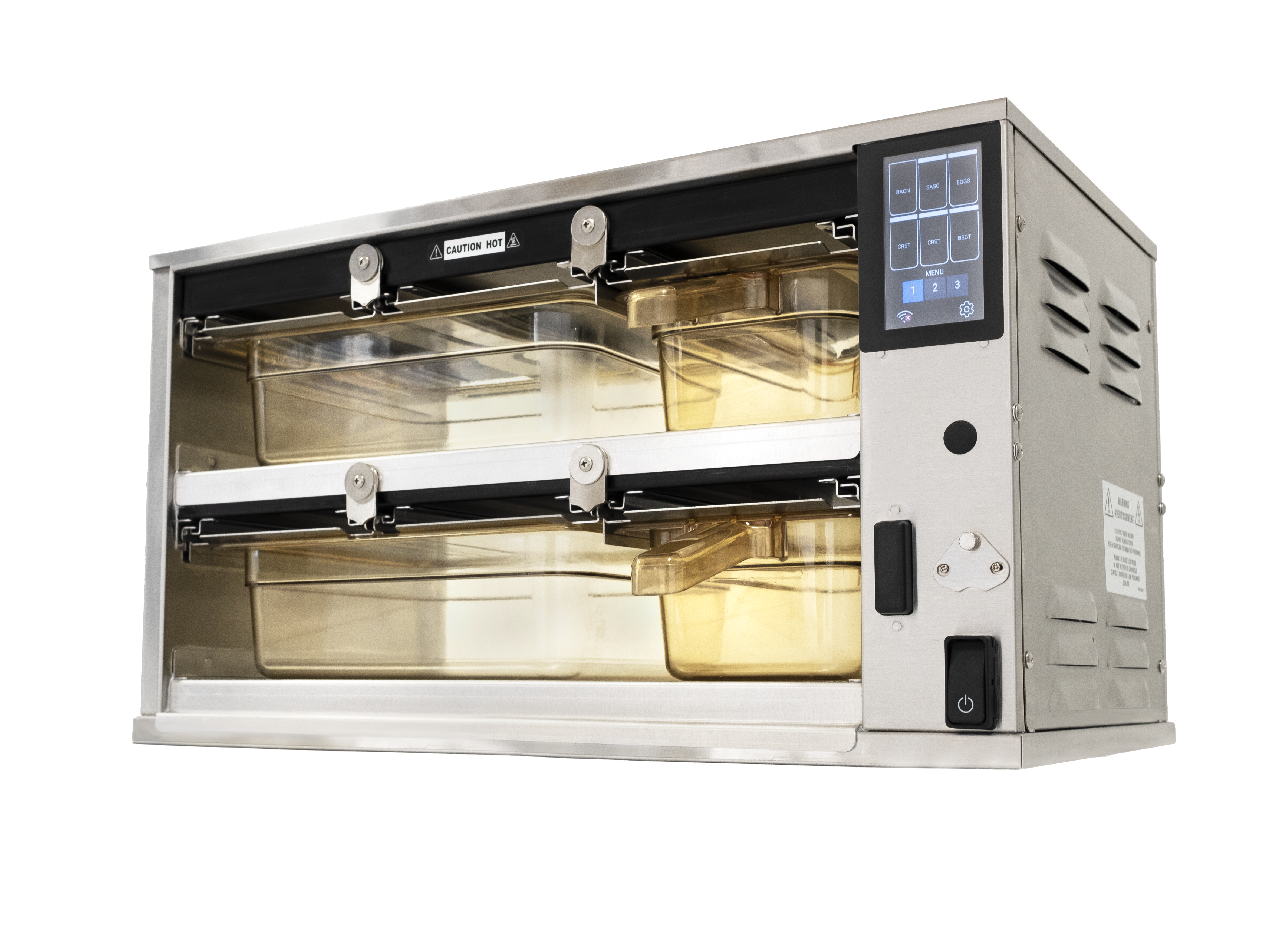 Duke Hot Hold Cabinet - 100mm deep with Dedicated Lids - RFHU-22-DL044GM