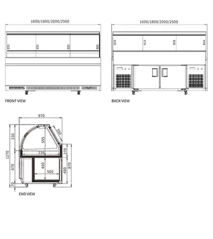 Snow Village Chilled Display Cabinet for Deli XC-S-SZ-YH-16/D-HT
