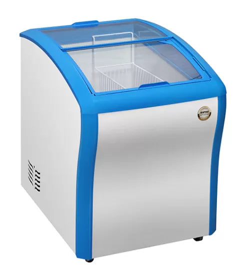 Snow Village Glass Sliding Lids Dual Temperature Chest Freezer SD/SC-158Y