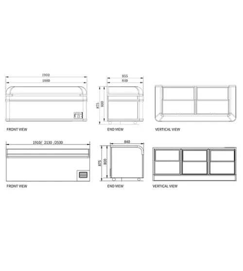 Snow Village Modular Supermarket Island Freezer CQG-19D
