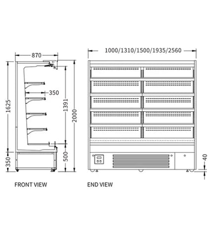 Snow Village Supermarket Vertical Display Chiller XC-ZL-25-A/870
