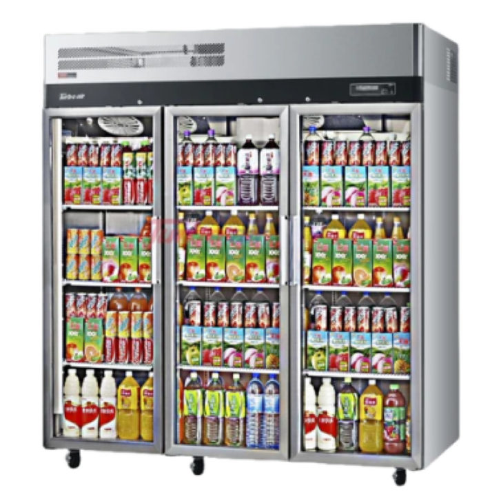 Turbo Air 3 Glass Door Upright Top Mount Fridge KR65-3G-N