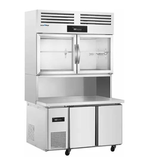 Snow Village Stainless Steel Double Door Workbench Station PLRD-15N2B2