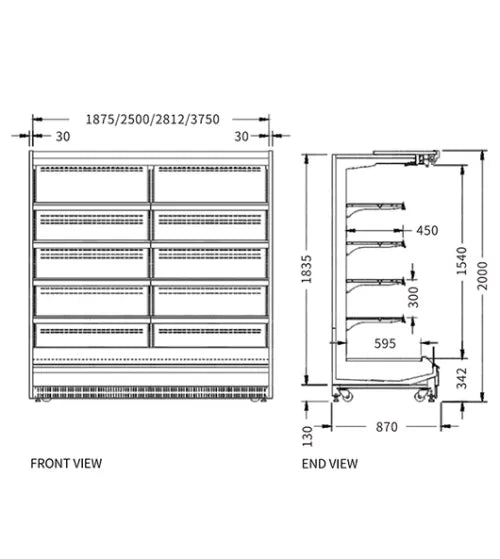 Snow Village Supermarket Vertical Display Chiller XC-CLF-25/870