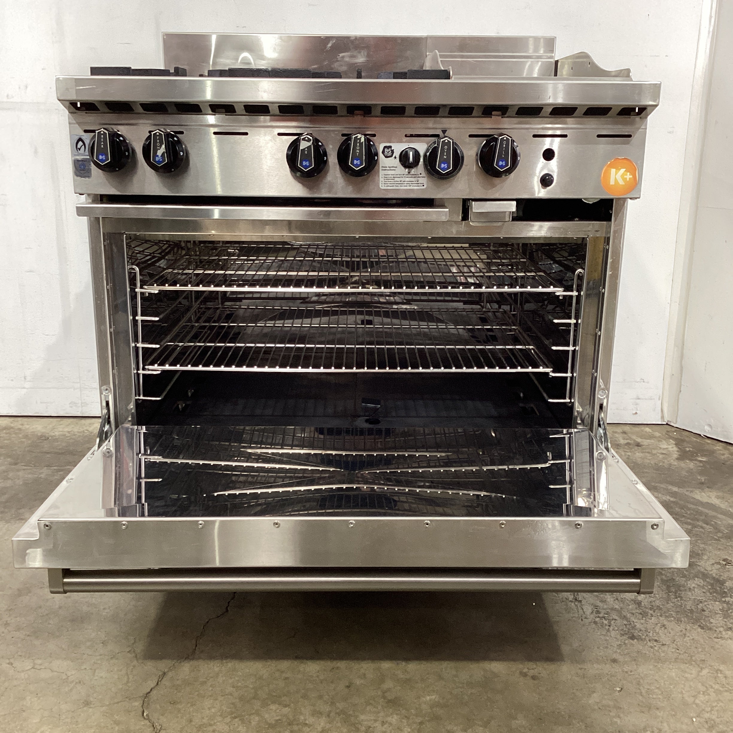 B&S KOV-SB4-GRP3 4 Burner Range Oven - 860784