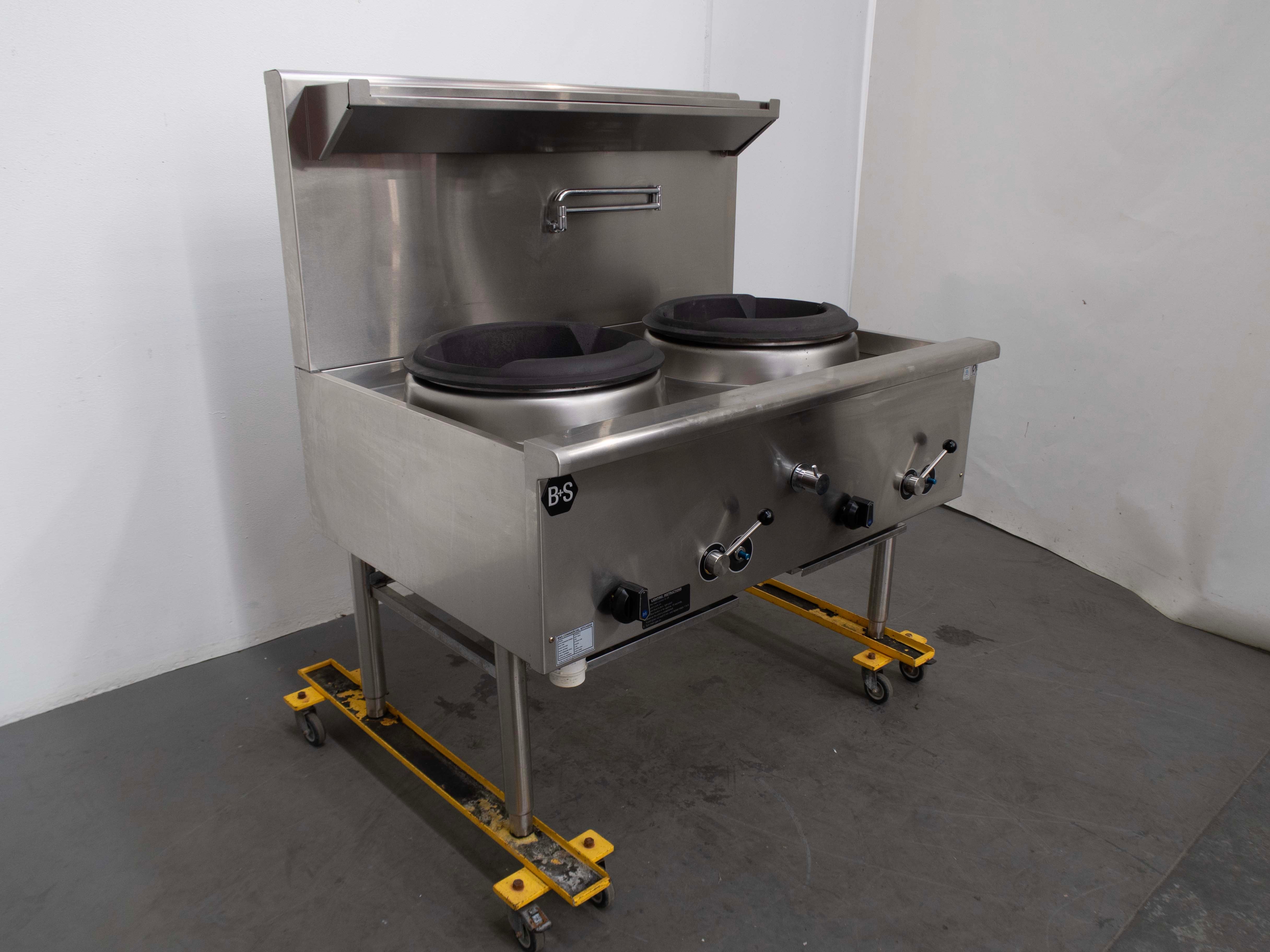 B&S UFWWD-2 2 Hole Wok Table - 865255