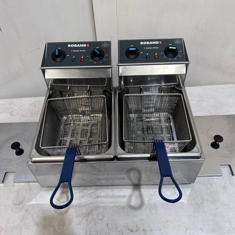 Roband F25 Countertop Split Pan Fryer - 878880