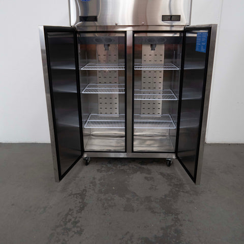 Atosa YBF9239GR 2 Solid Door Upright Fridge/Freezer Combo - 911323