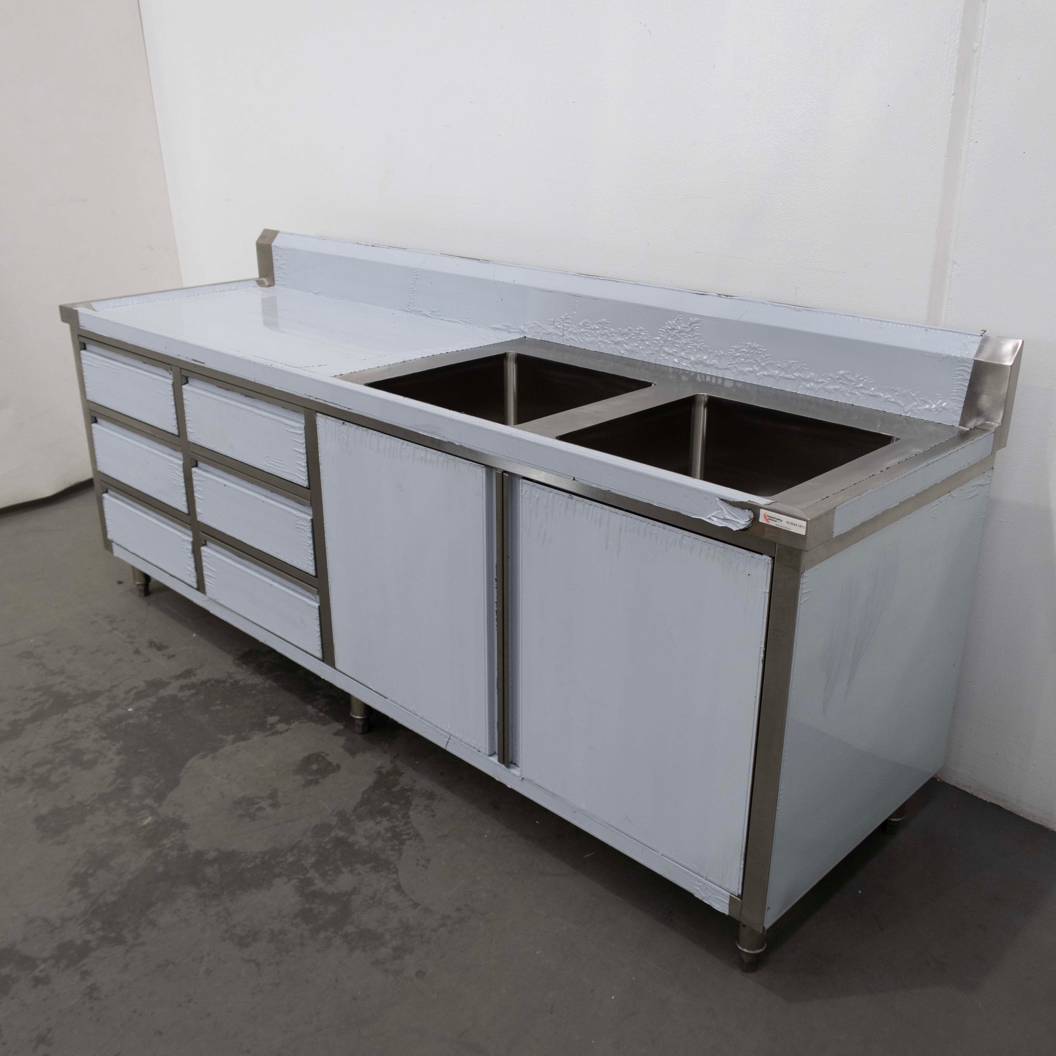 Modular Systems DSC-2400R-H Stainless Steel Cabnet and Double Sink - 930001