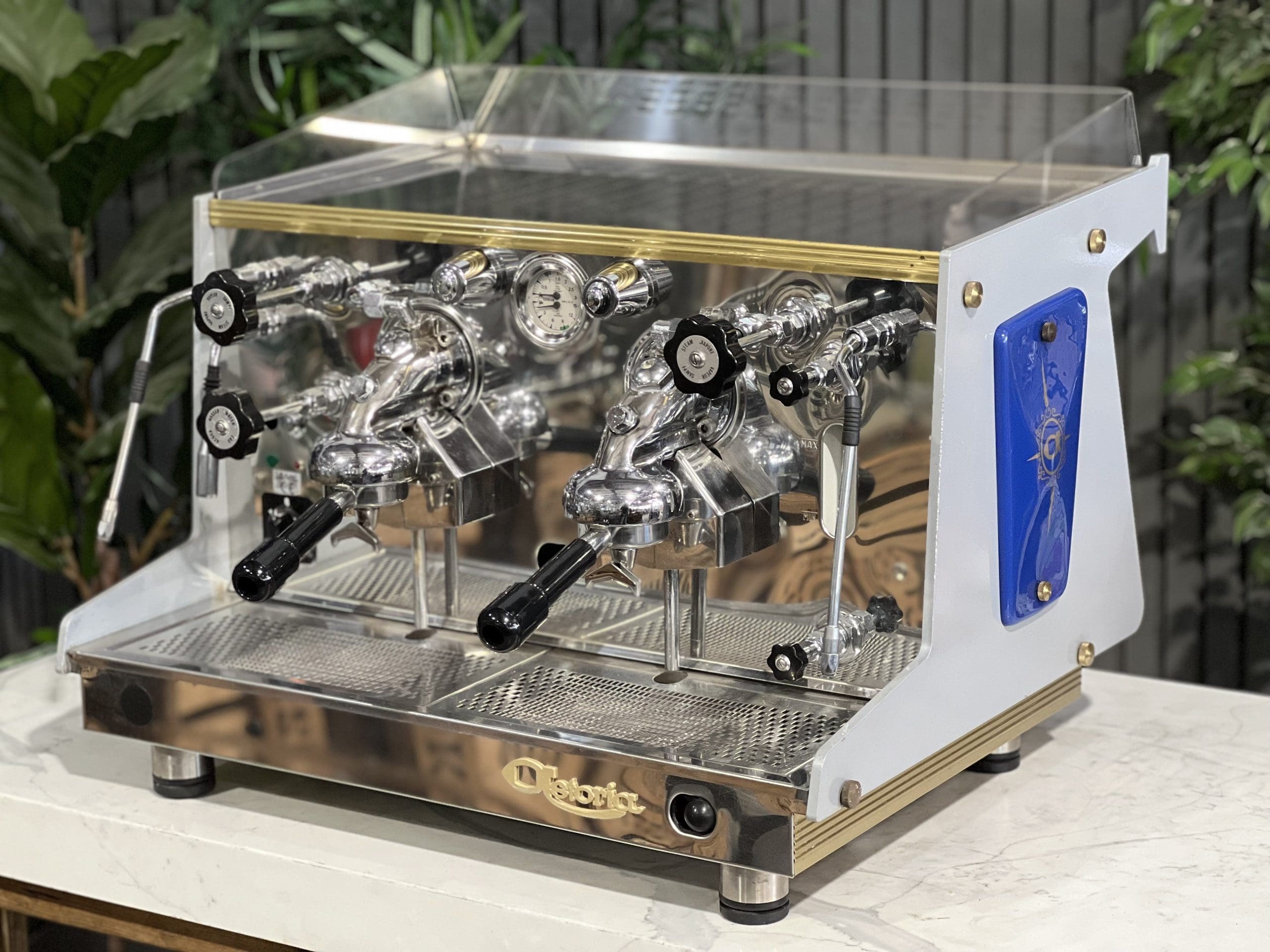 Astoria Rapallo Blue - 2 Group Commercial Espresso Machine - Gold