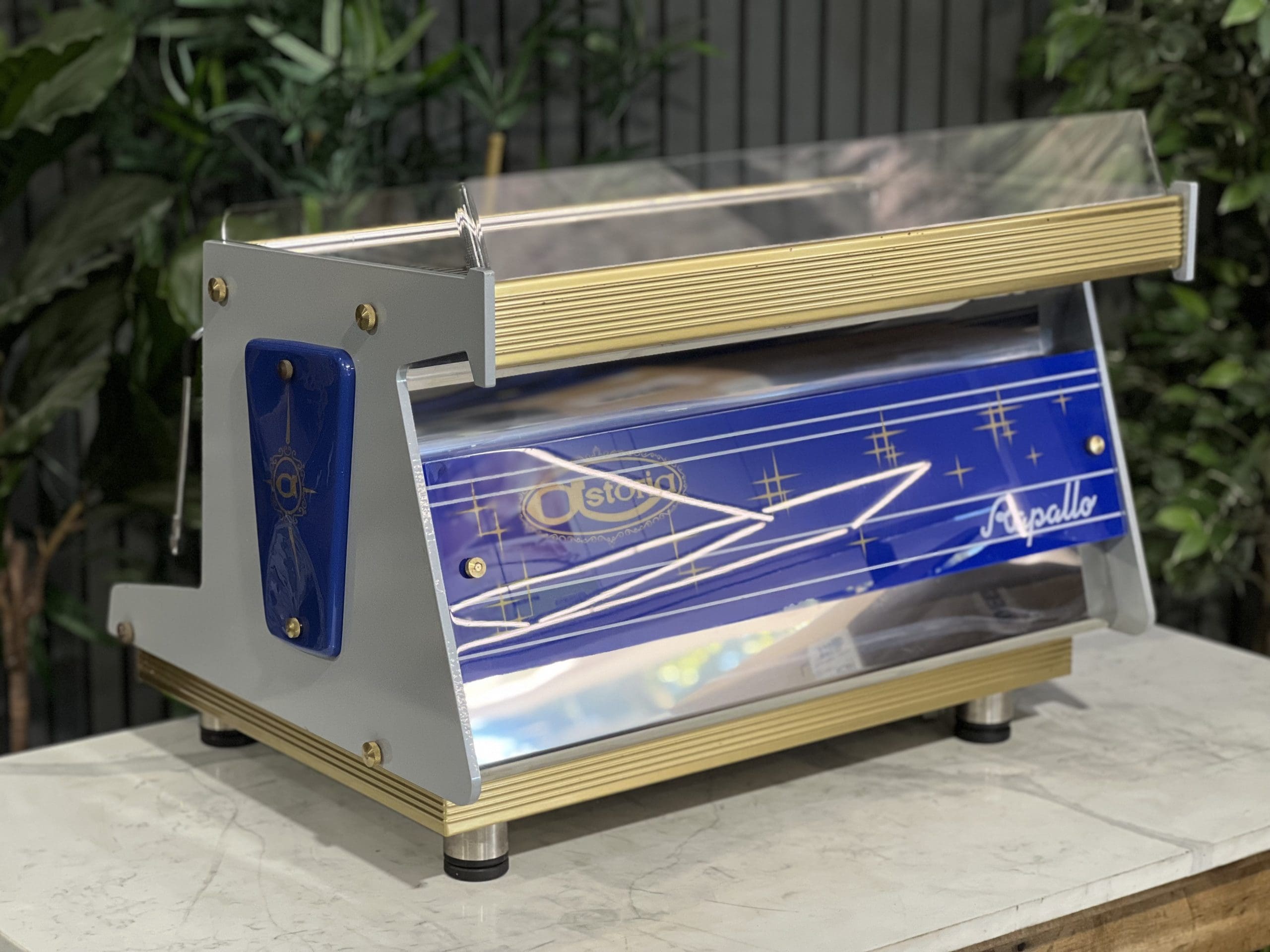 Astoria Rapallo Blue - 2 Group Commercial Espresso Machine - Gold