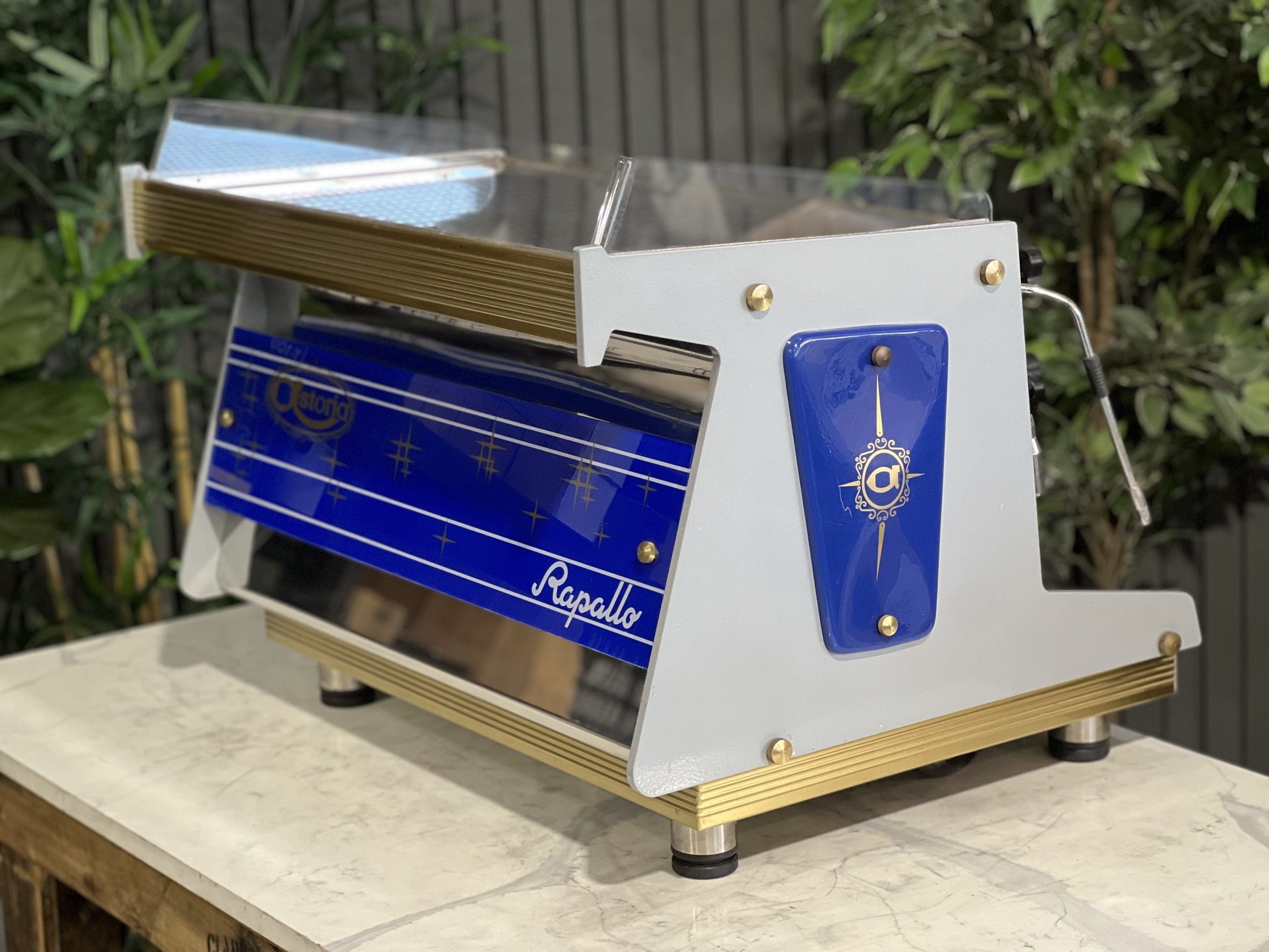 Astoria Rapallo Blue - 2 Group Commercial Espresso Machine - Gold