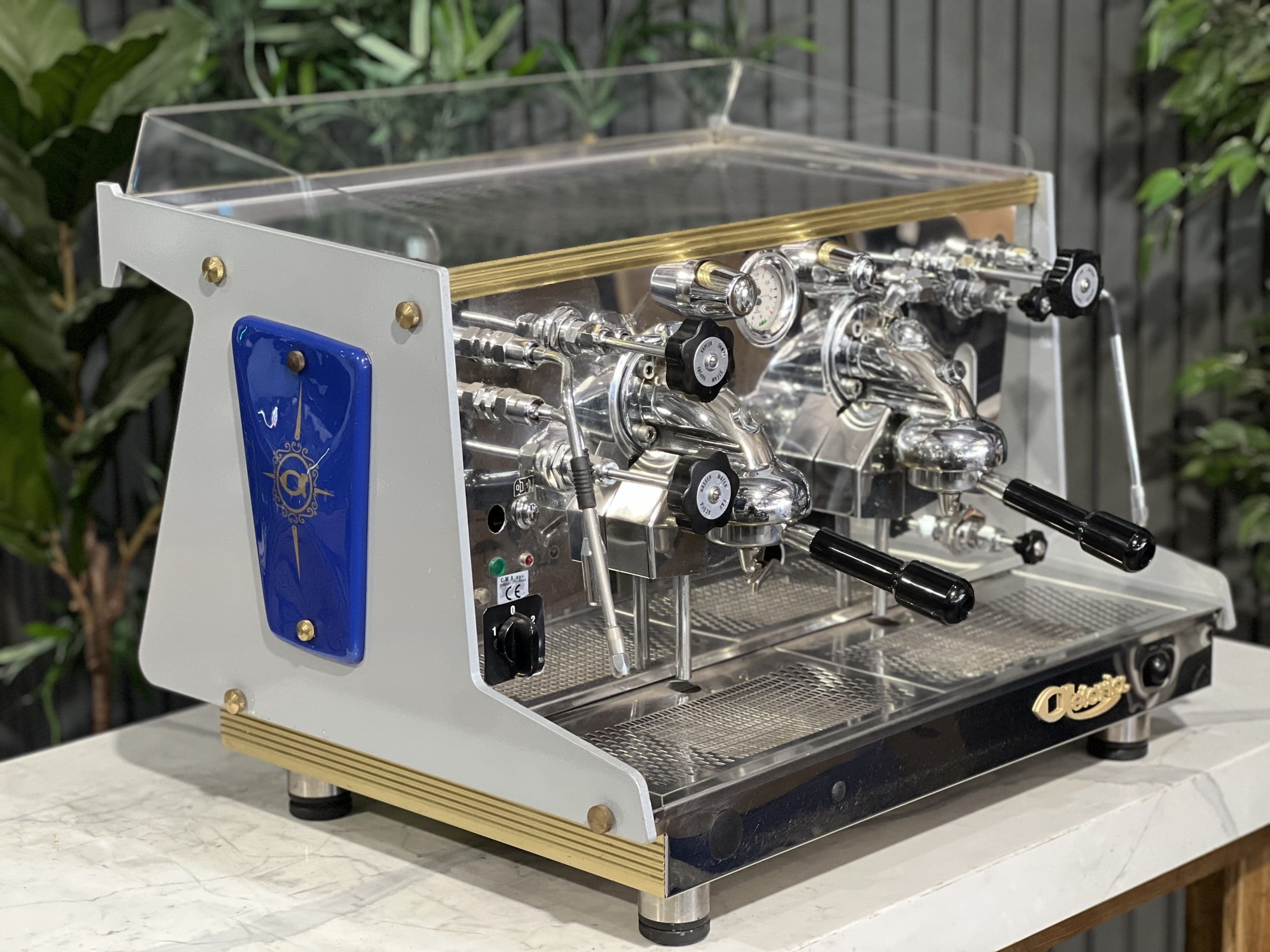 Astoria Rapallo Blue - 2 Group Commercial Espresso Machine - Gold