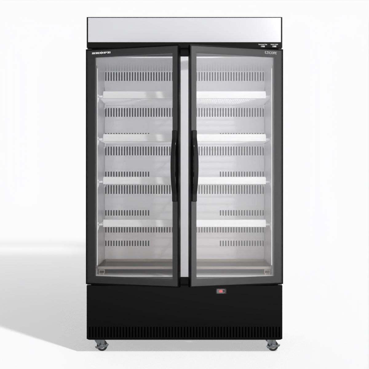 Skope EziCore BCE1200N 2 Glass Door Display or Storage Fridge 1030L - BCE1200N