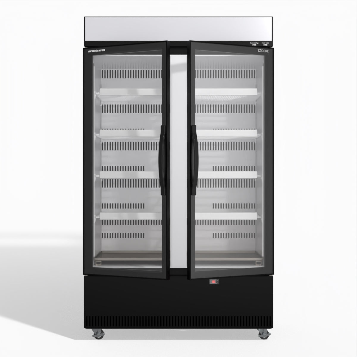Skope EziCore BCE1200N 2 Glass Door Display or Storage Fridge 1030L - BCE1200N