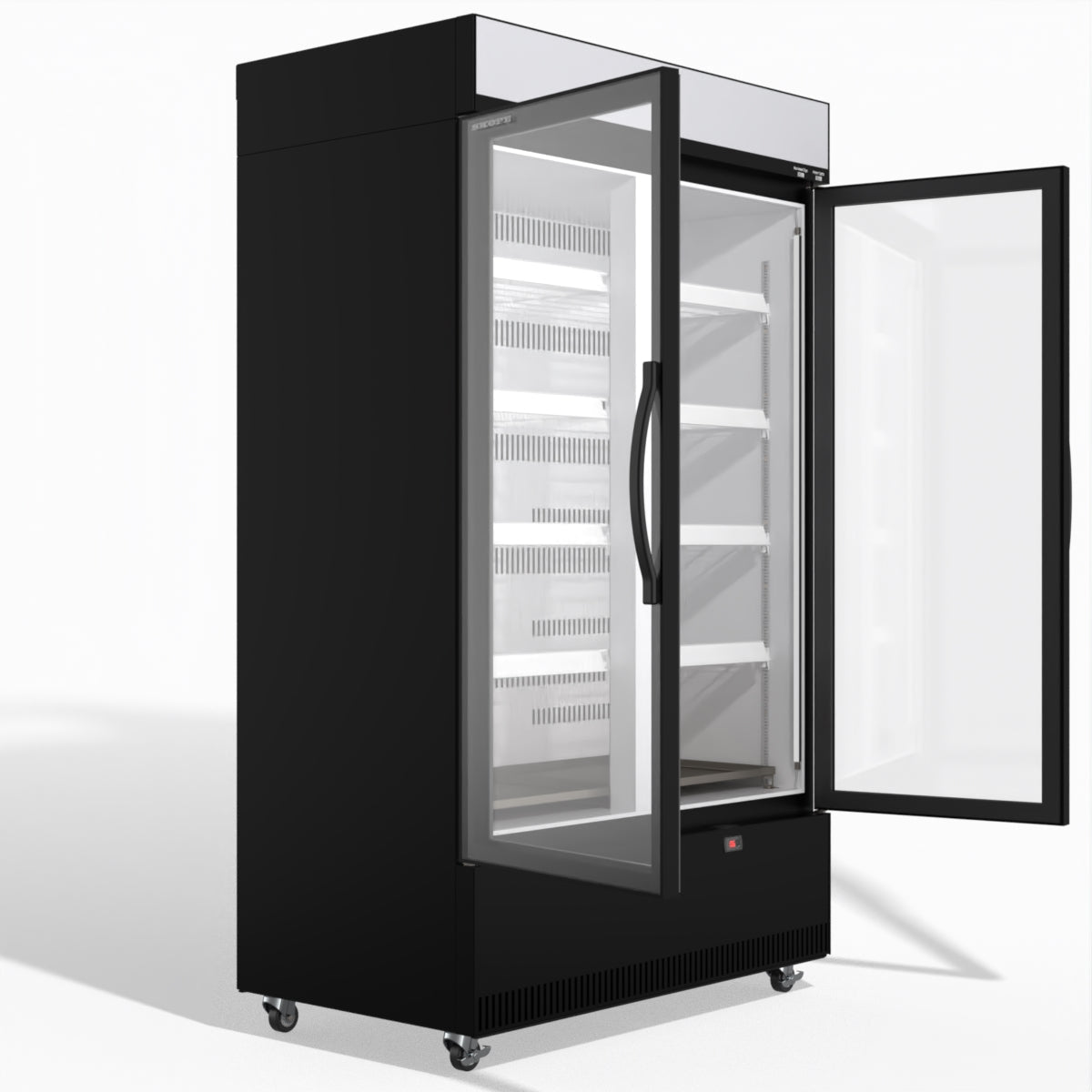 Skope EziCore BCE1200N 2 Glass Door Display or Storage Fridge 1030L - BCE1200N