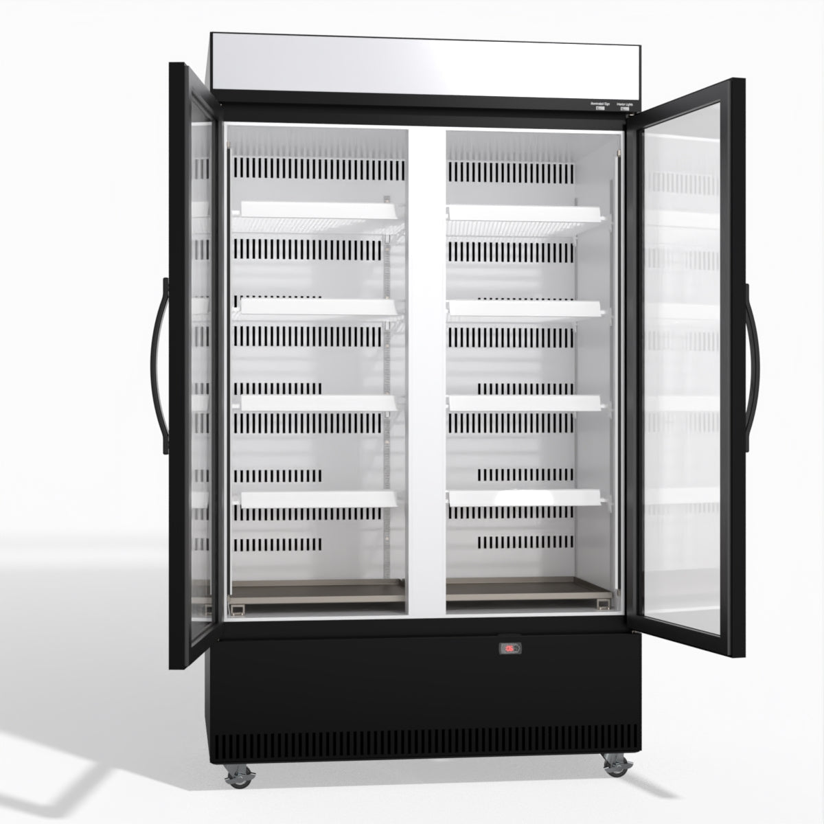 Skope EziCore BCE1200N 2 Glass Door Display or Storage Fridge 1030L - BCE1200N
