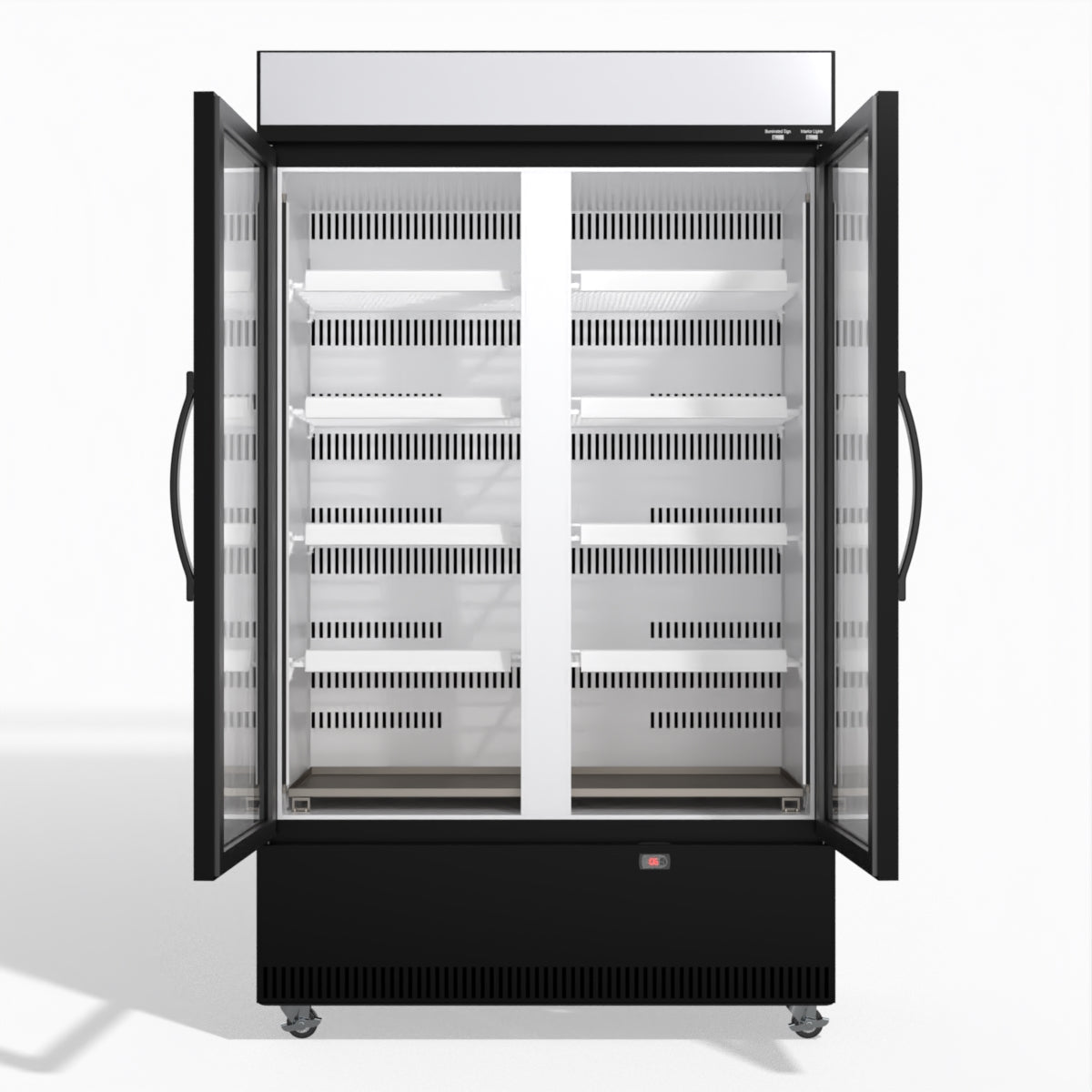 Skope EziCore BCE1200N 2 Glass Door Display or Storage Fridge 1030L - BCE1200N