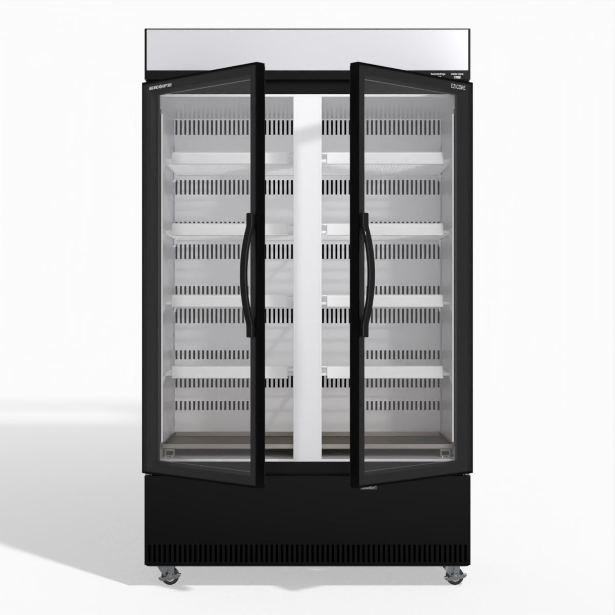 Skope EziCore BCE1200N 2 Glass Door Display or Storage Fridge 1030L - BCE1200N