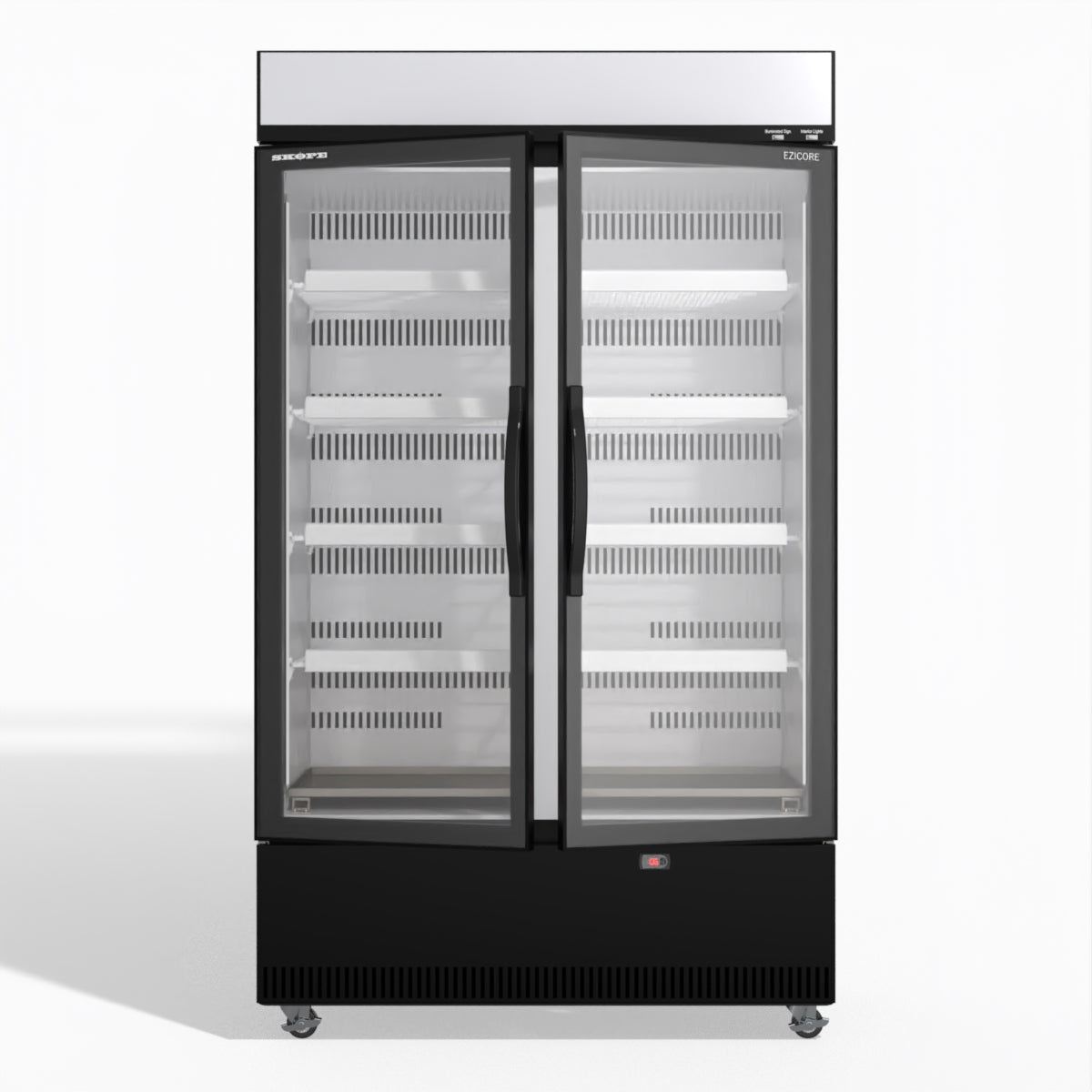 Skope EziCore BCE1200N 2 Glass Door Display or Storage Fridge 1030L - BCE1200N