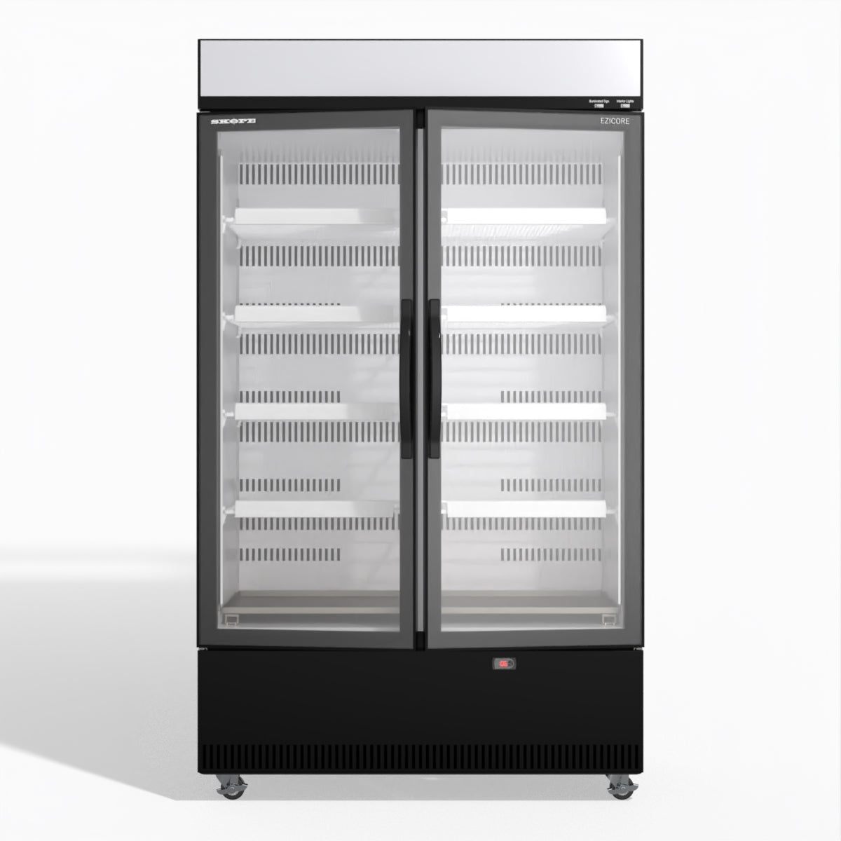 Skope EziCore BCE1200N 2 Glass Door Display or Storage Fridge 1030L - BCE1200N